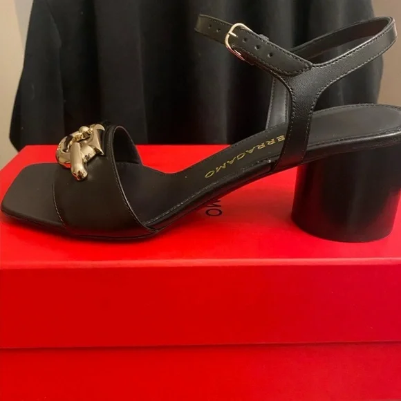 Salvatore Ferragamo Priscilla Black Heeled Sandals - Picture 3 of 4